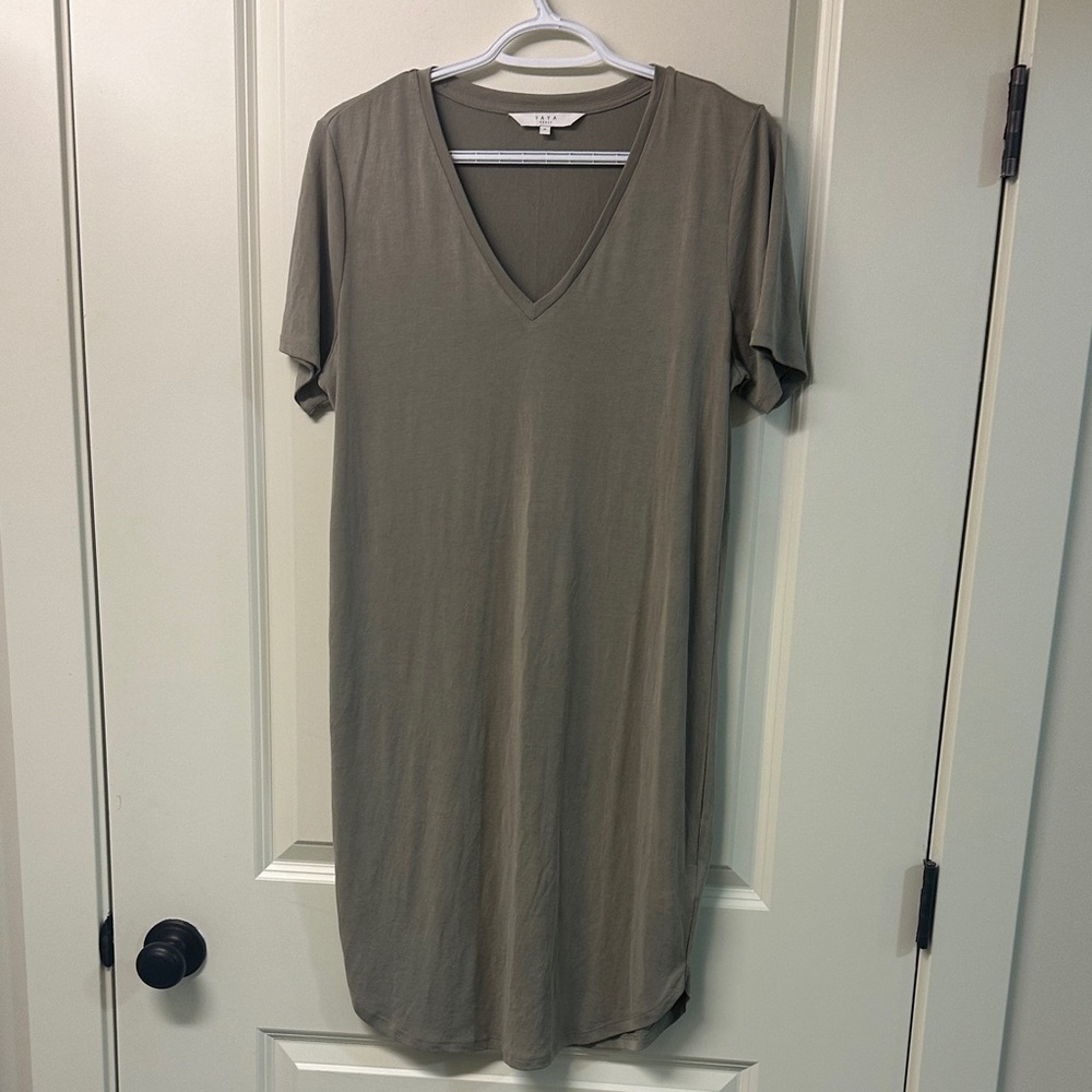 Yaya V-Neck modal Short Sleeve Dress